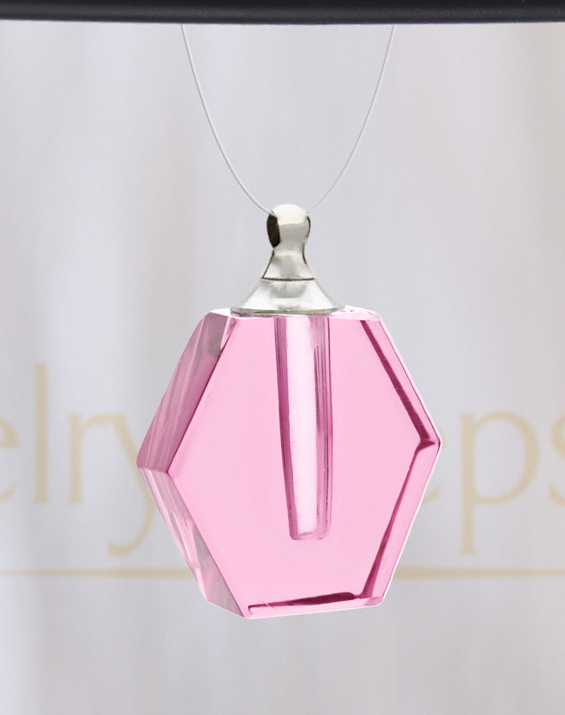 Pink Honesty Glass Reflection Pendant