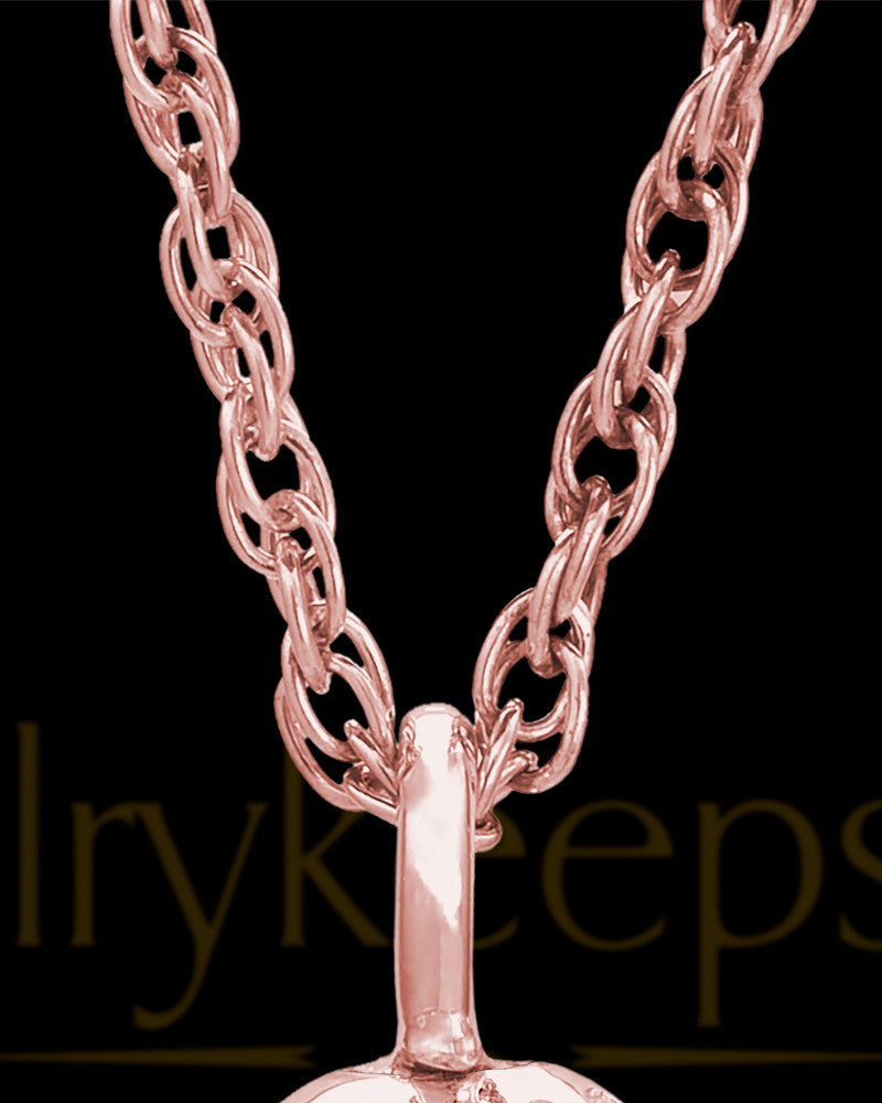 Golf Tee Cremation Locket in 14K Rose Gold