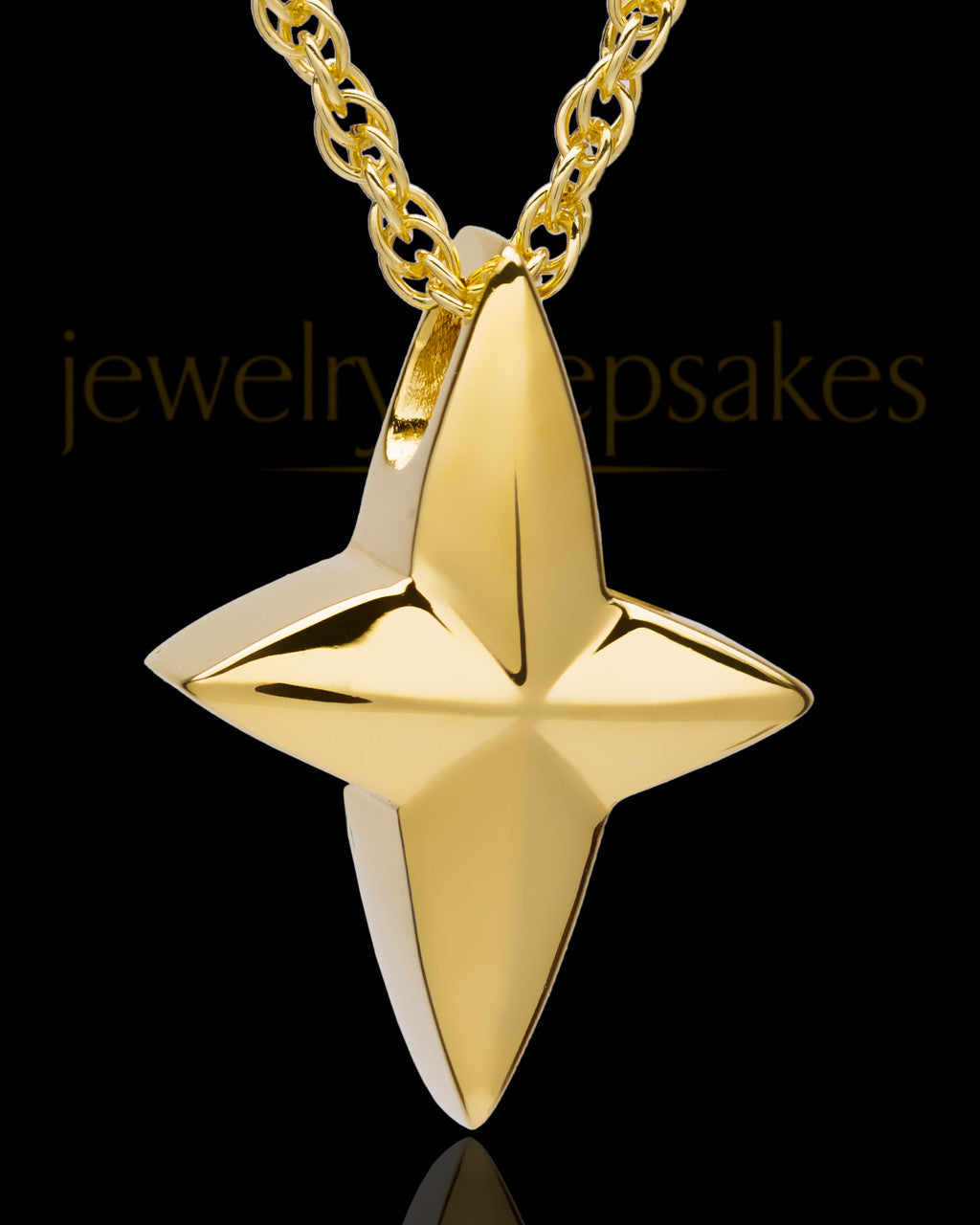 Gold Plated Fancy Cross Urn Pendant