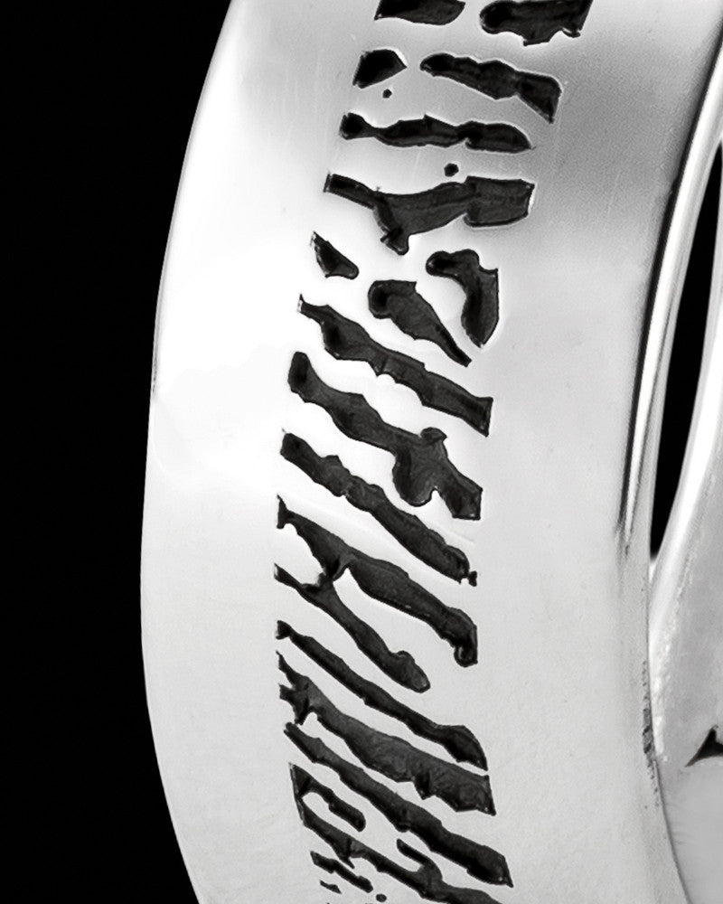 Men's Thin Sterling Silver Thumbprint Ring