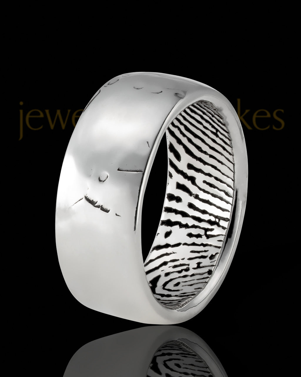 Men's Sterling Silver Textured Thumbprint Ring