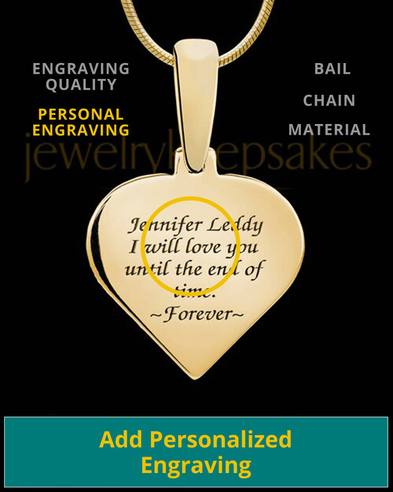 Custom Gold Plated Heart Thumbprint Pendant Necklace With Engraving