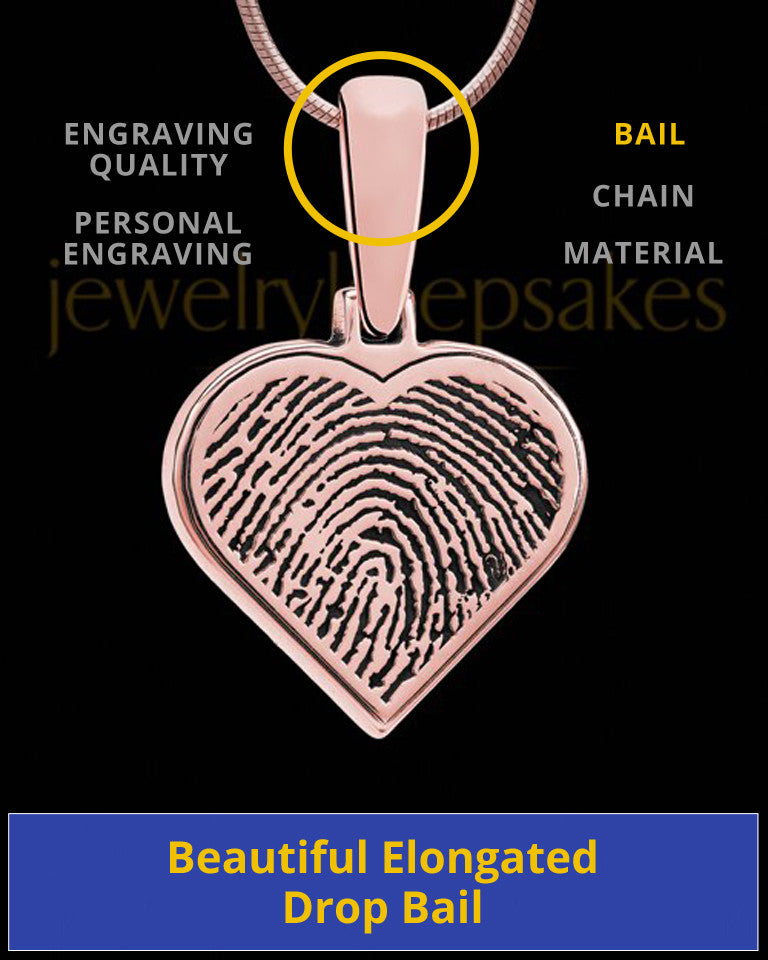 Rose Gold Plated Thumbprint Heart Pendant