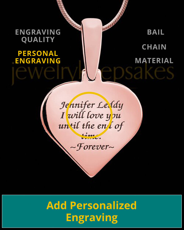 Rose Gold Plated Thumbprint Heart Pendant