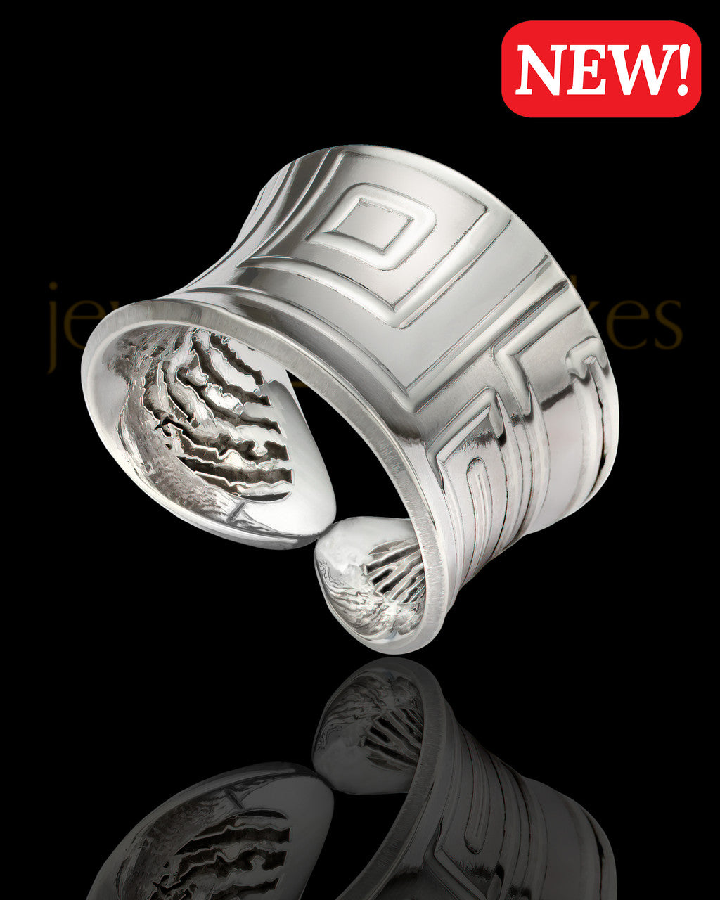 Sterling Silver Edgy Thumbprint Ring