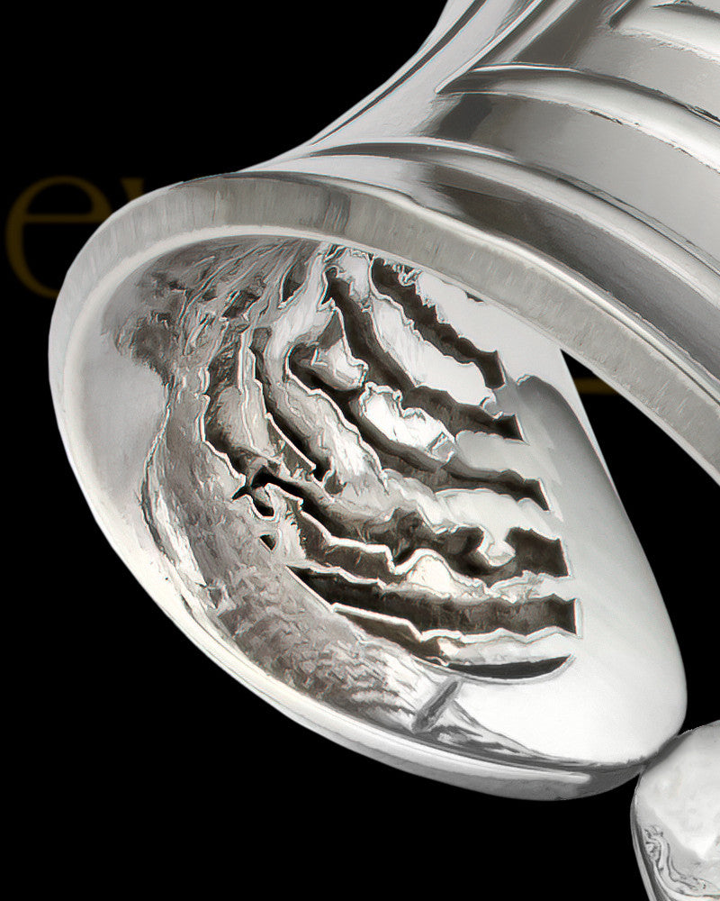 Sterling Silver Edgy Thumbprint Ring