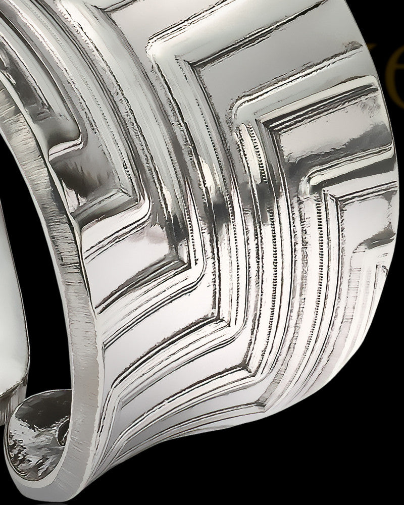 Sterling Silver Retro Thumbprint Ring