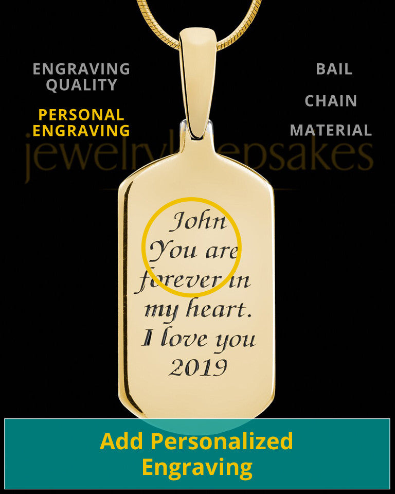 Gold Plated Dog Tag Thumbprint Sterling Silver Pendant
