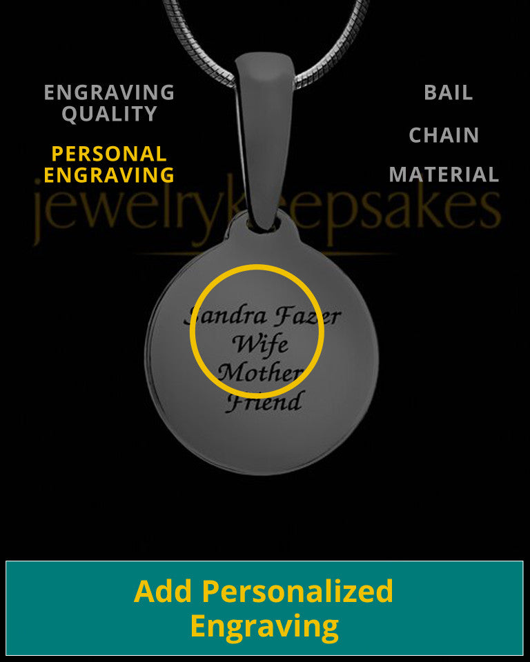 Black Plated To the Moon and Back Thumbprint Pendant