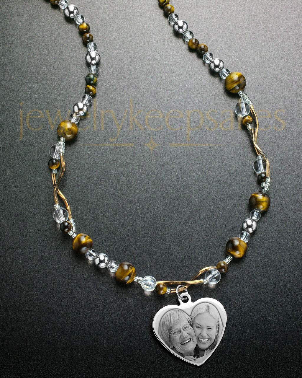 Maisie Necklace Beaded and Engraved