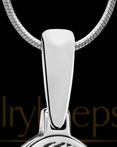 Oval Sterling Silver Thumbprint With Signature Pendant