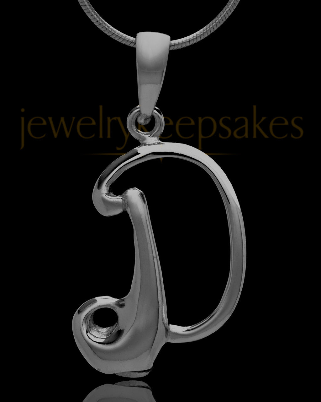 Black Plated "D" Keepsake Jewelry