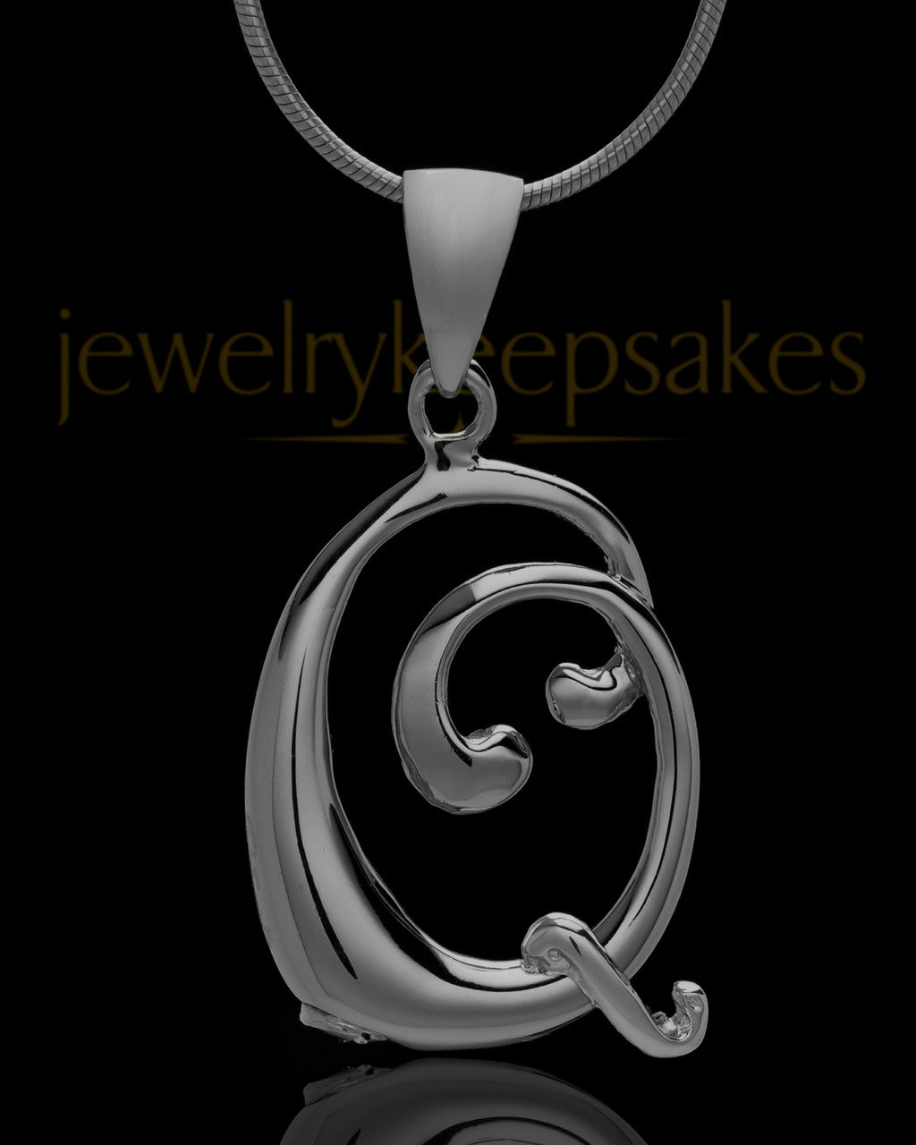 Black Plated "Q" Keepsake Jewelry