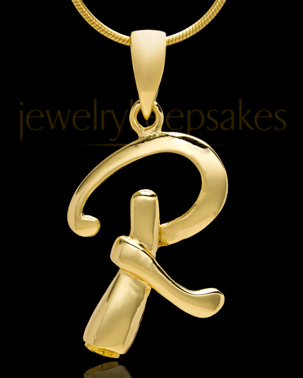 Gold Plated "R" Keepsake Jewelry