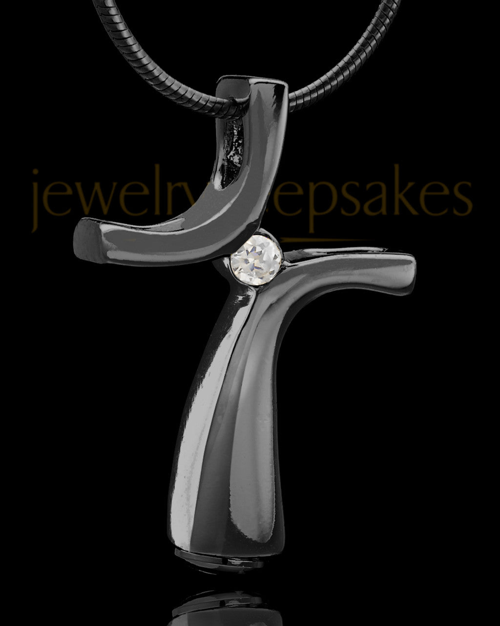 Black Plated Eclectic Cross Keepsake Jewelry