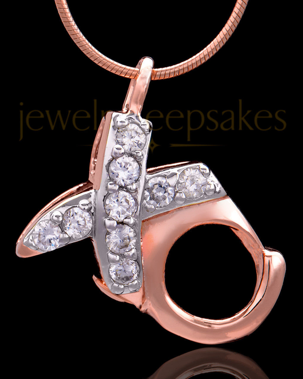 Rose Gold Plated Hugs and Kisses Keepsake Jewelry