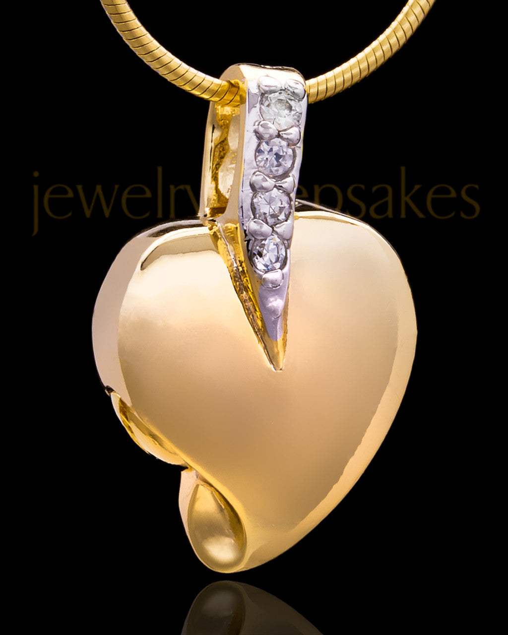 Gold Plated Weeping Heart Keepsake Jewelry