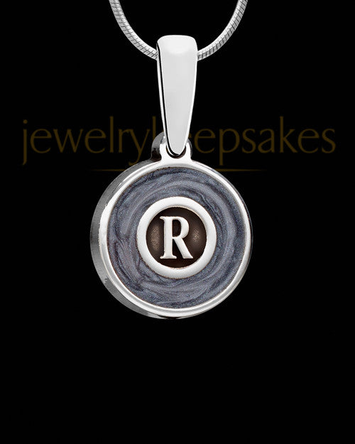 Solid 14K White Gold Dusky Initial Ash Jewelry