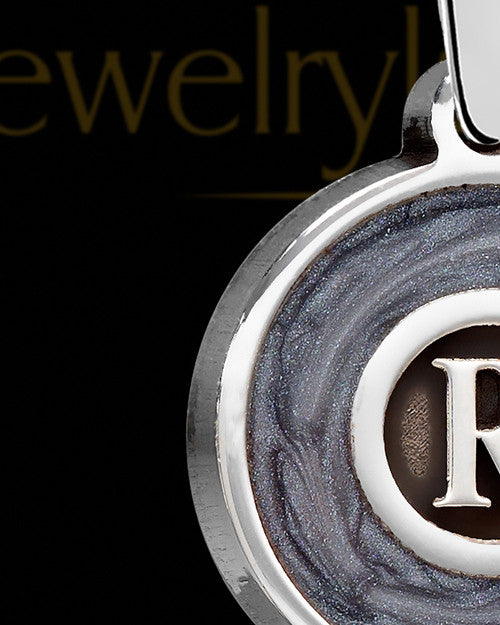 Solid 14K White Gold Dusky Initial Ash Jewelry