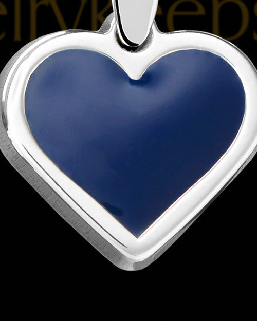 Solid 14K White Gold Baltic Heart Ash Jewelry
