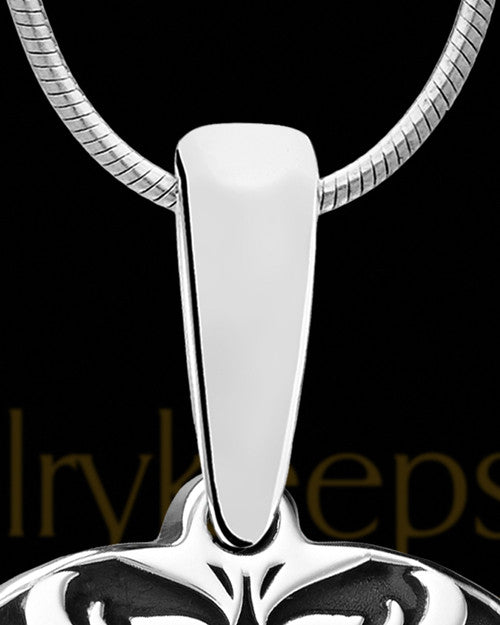 Solid 14K White Gold Paradise Heart with Indigo Ash Jewelry