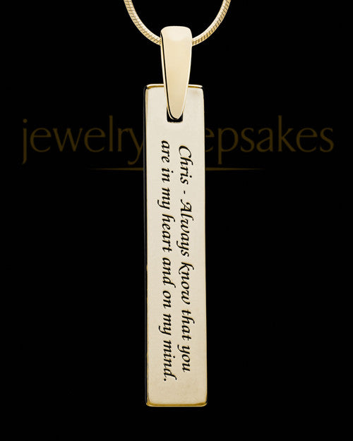 Solid 14K Gold Love Me Simple Ash Jewelry