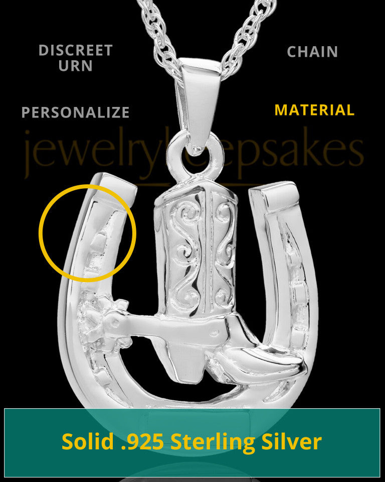 Memorial Pendant Sterling Silver Giddy Up