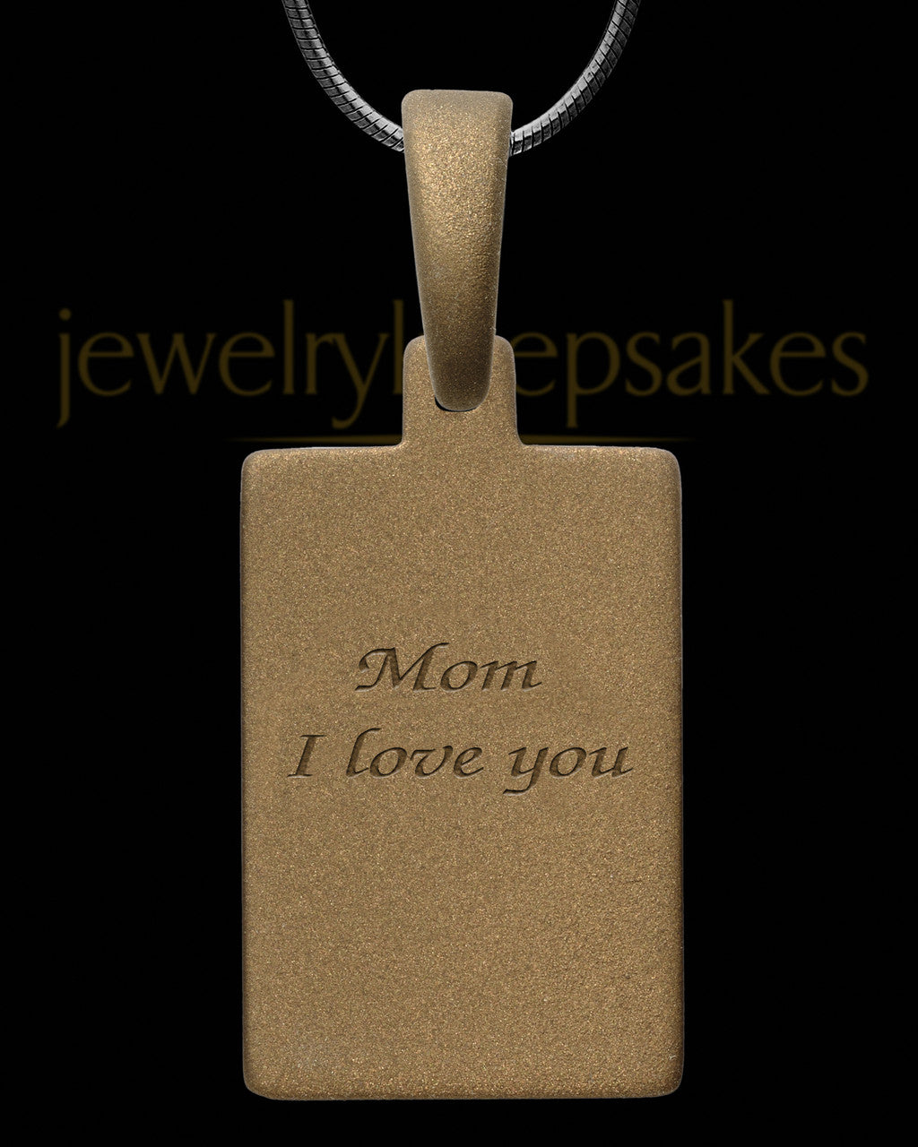 Bronze Finish Thumbprint Rectangle Pendant