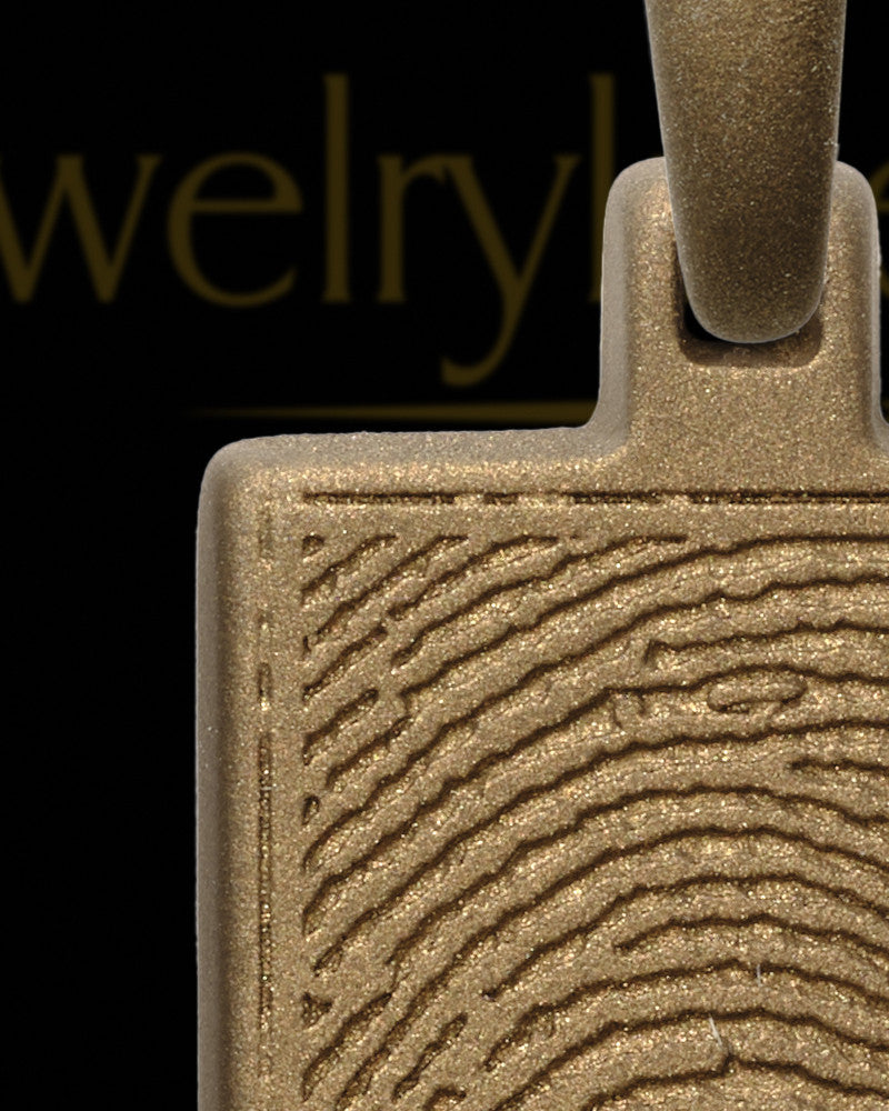 Bronze Finish Thumbprint Rectangle Pendant