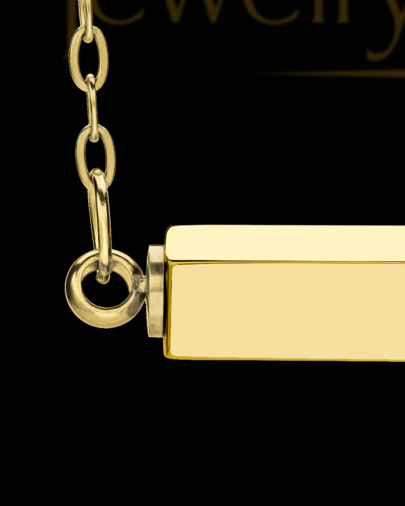 Gold Plated Elegant Bar Stainless Steel Cremation Pendant