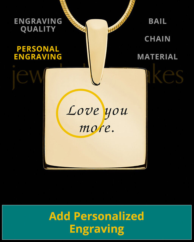 Solid 14k Gold Tender Heart Square Thumbprint Pendant