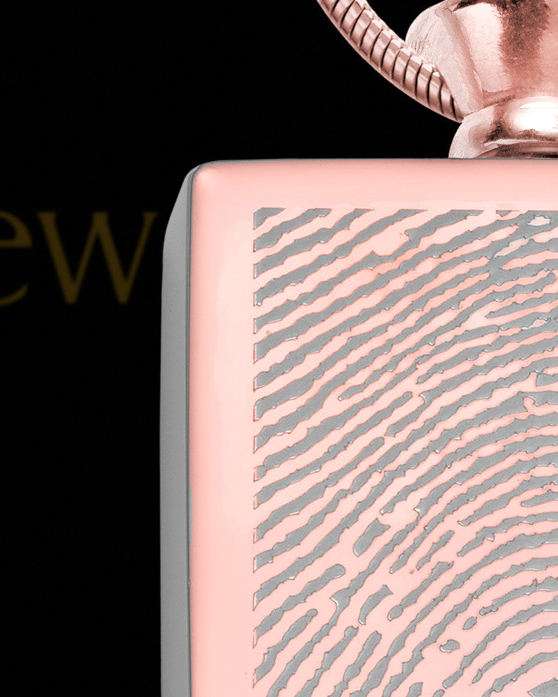 Rose Gold Plated Stainless Whispering Thoughts Thumbprint Pendant