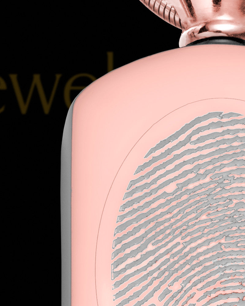 Rose Gold Plated Stainless Stunning Rectangle Thumbprint Pendant
