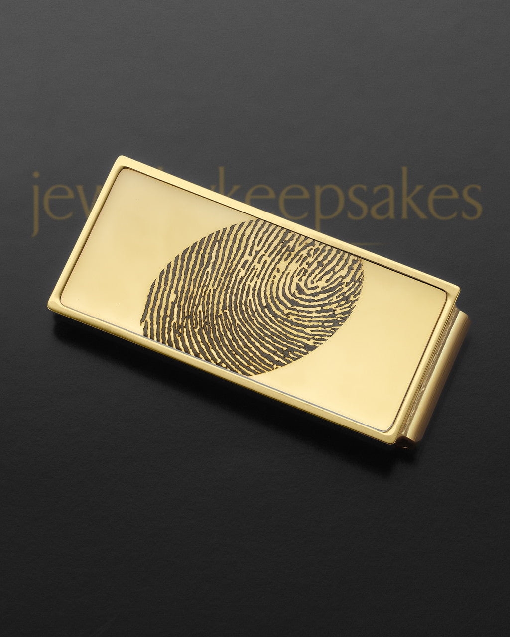 Gold on Gold Stainless Thumbprint Money Clip