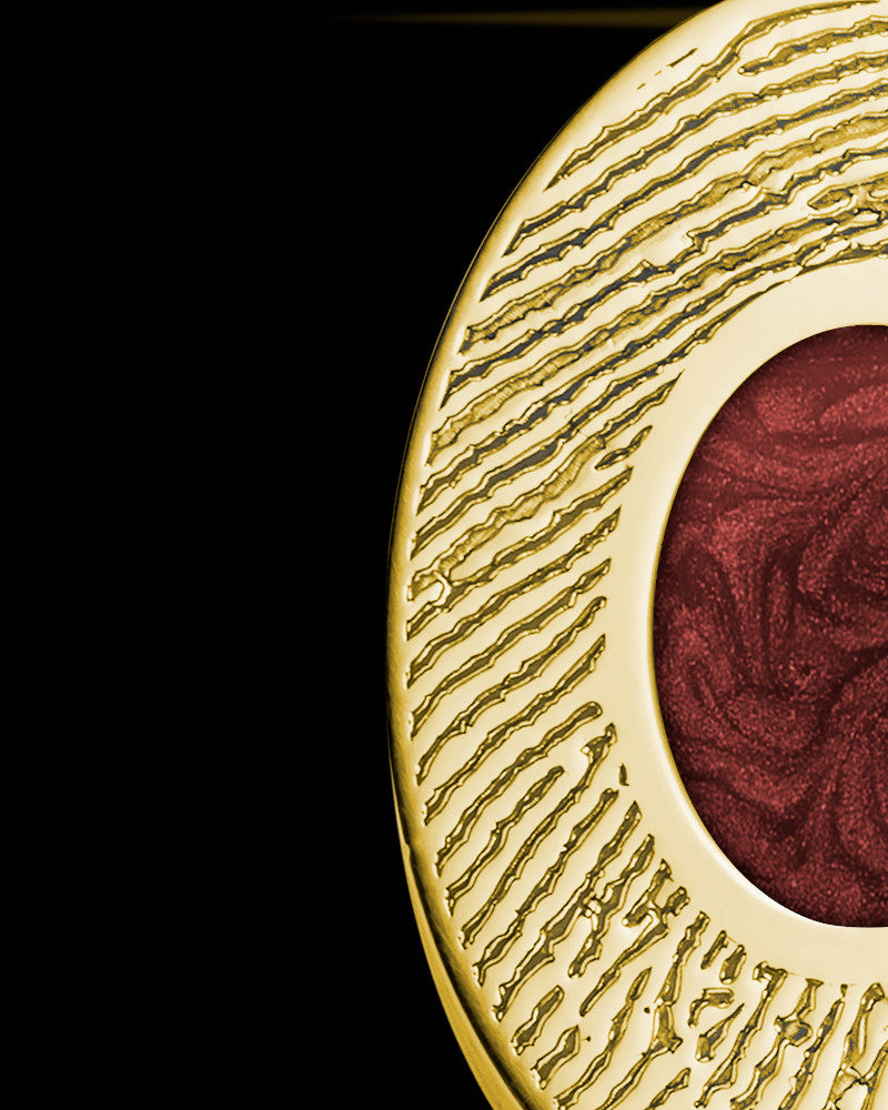 Gold Plated Sterling Silver Small Oval Ash and Thumbprint Pendant