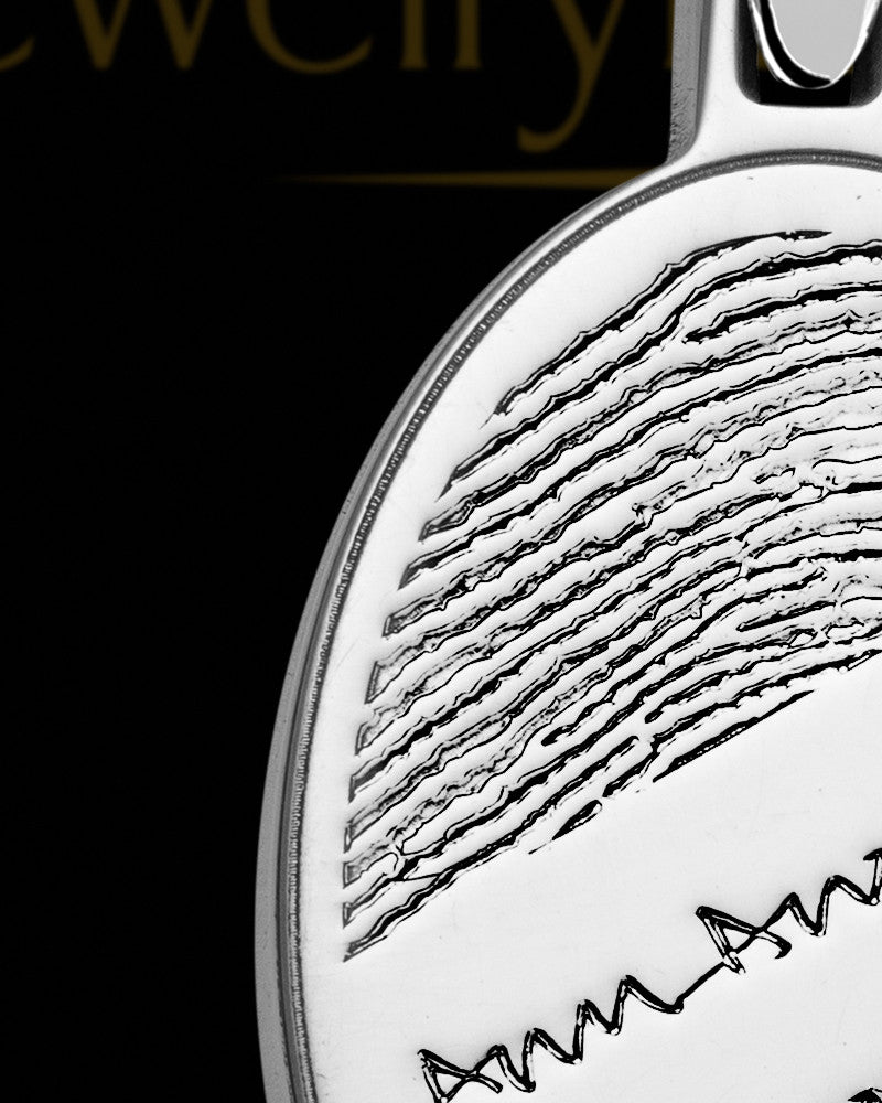 Sterling Silver Signature Oval Thumbprint Pendant