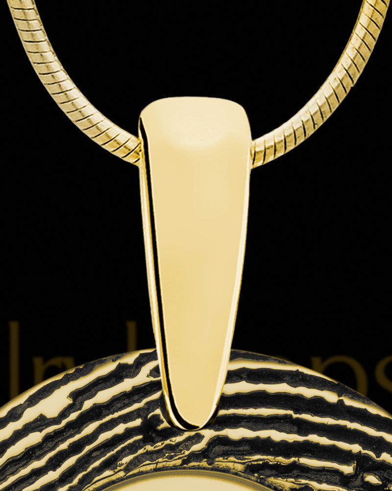 Solid 14K Gold Signature Circle Thumbprint Pendant