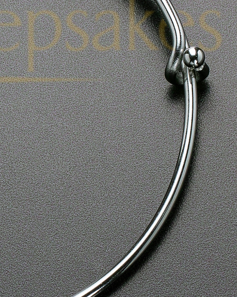 Brushed Round Thumbprint Sophisticate Bracelet