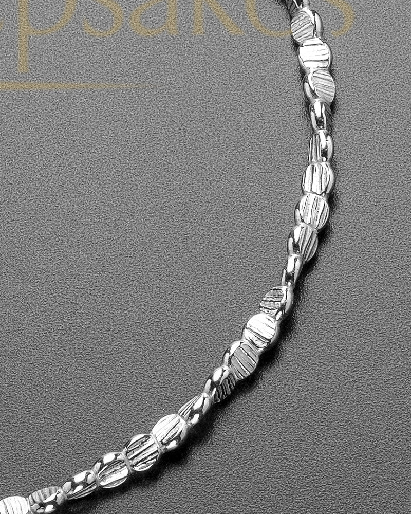 Brushed Small Heart Thumbprint Luxury Bracelet