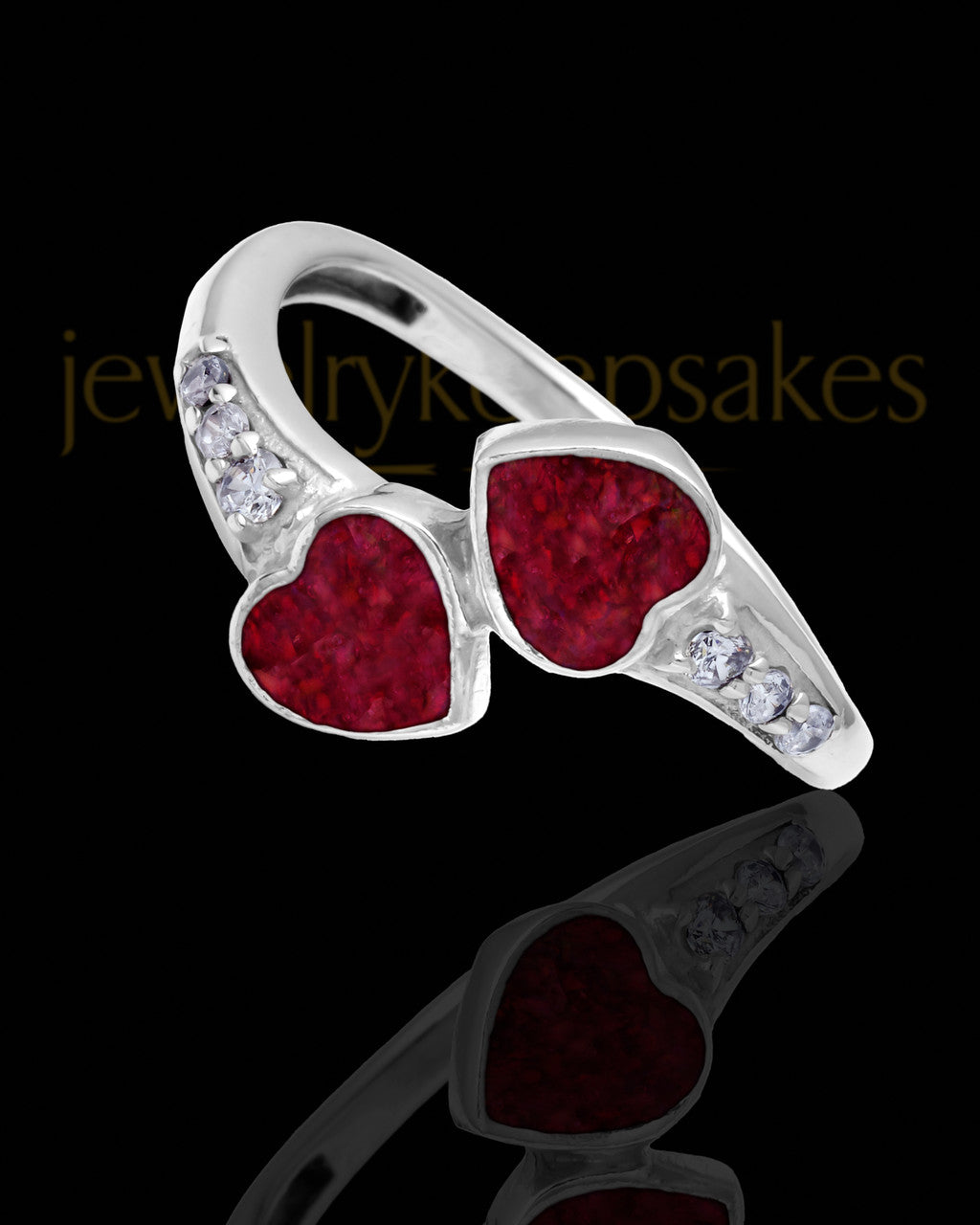 Ladies Isadora Garnet Pearl Opal Silver Ash Ring
