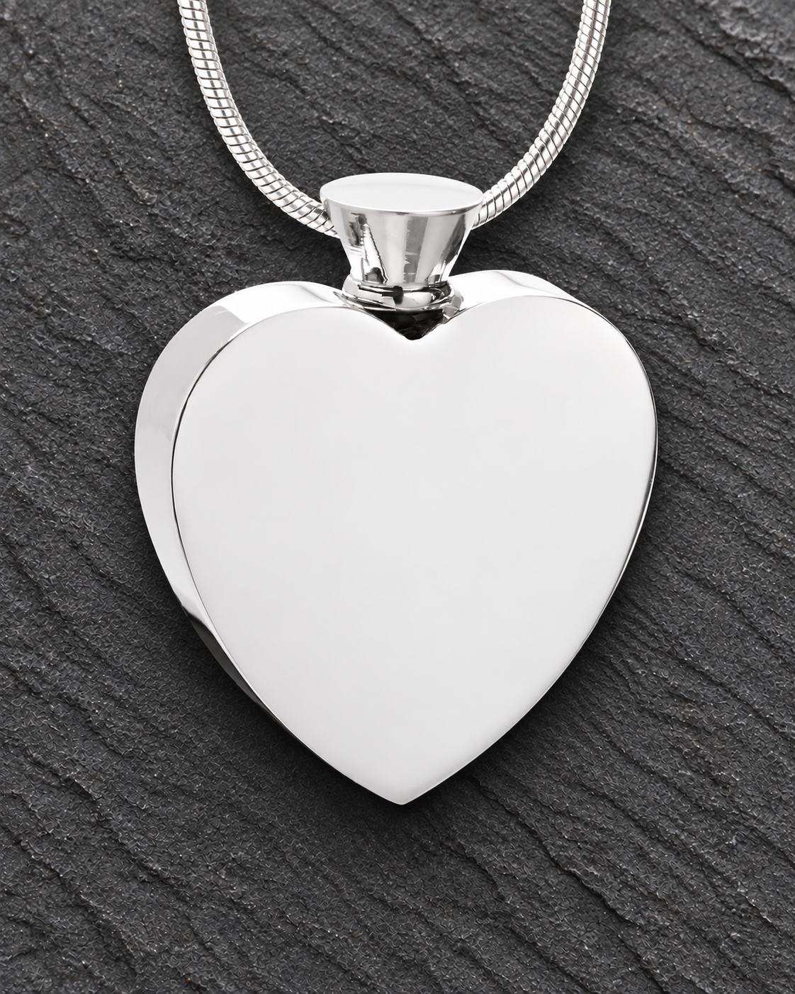 Enamored Unique Heart Cremation Keepsake Jewelry Stainless Steel