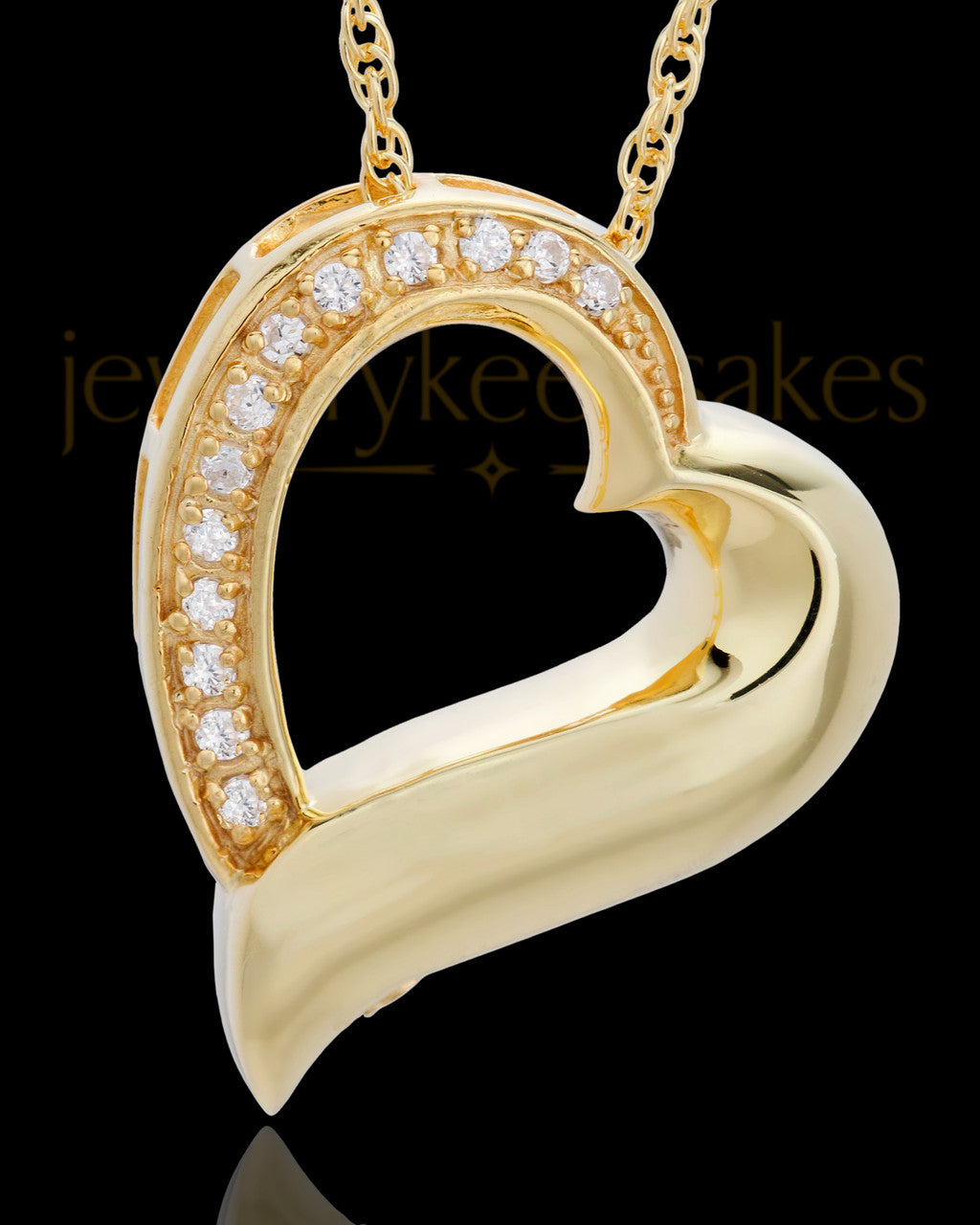 Memorial Pendant 14K Gold Passion Heart