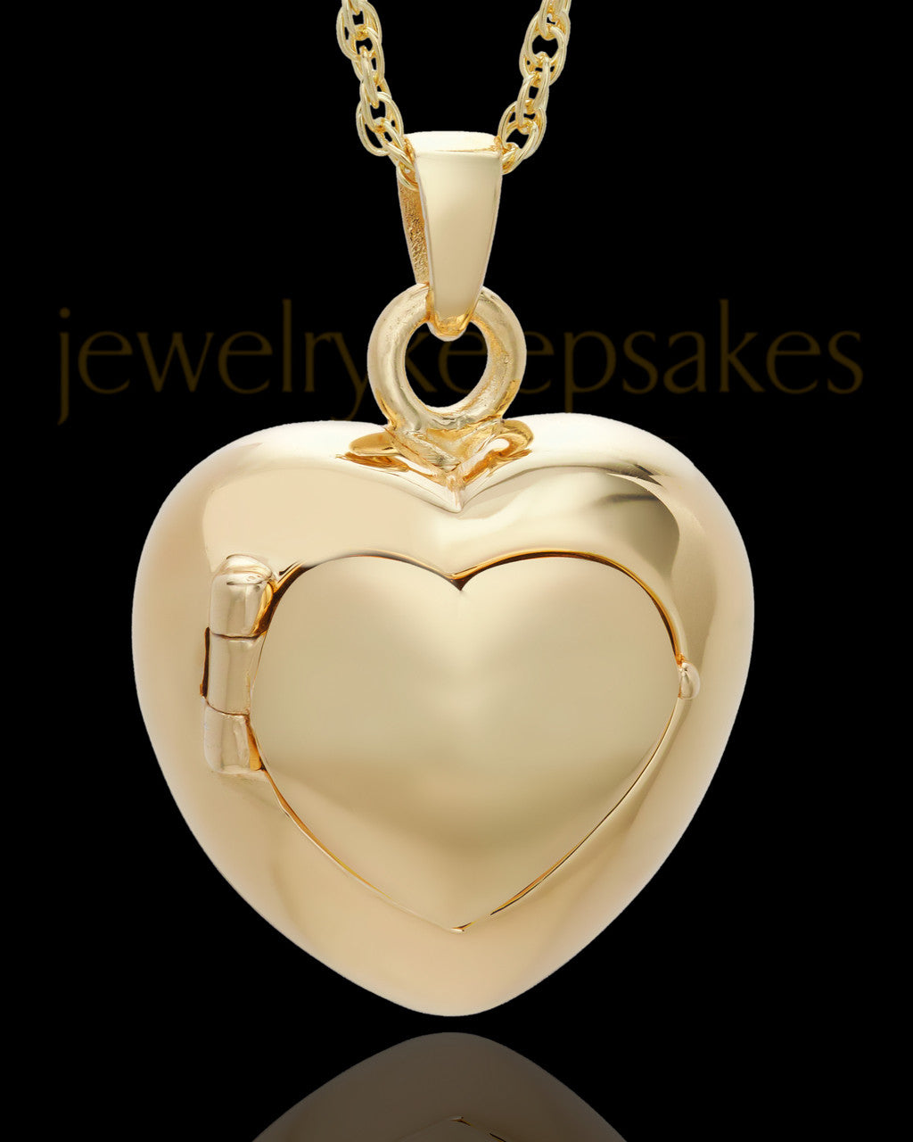 Cremation Urn Jewelry 14K Gold Plated Purity Heart Keepsake