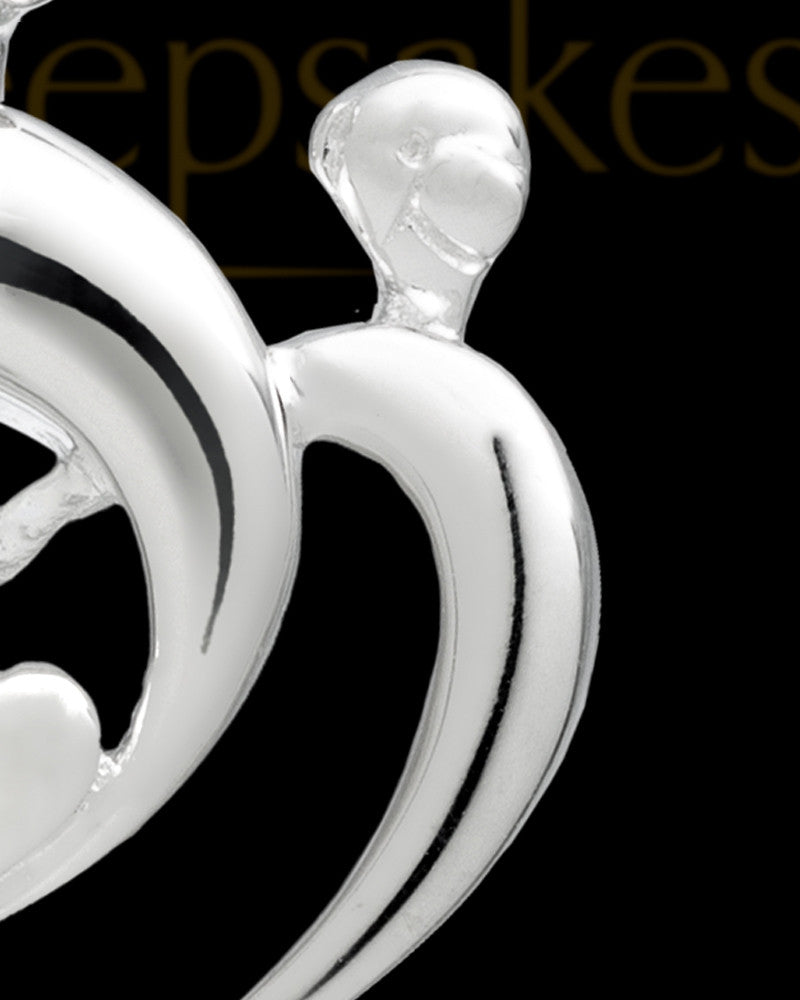 Cremation Keepsake White Gold Heartfelt Keepsake