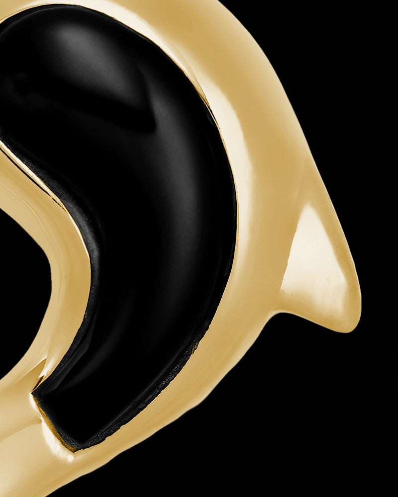Jewelry Urn 14k Gold Black Dolphin Keepsake
