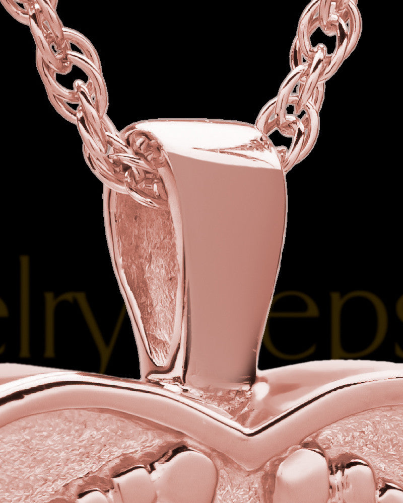Cremation Pendant 14K Rose Gold In My Heart Keepsake