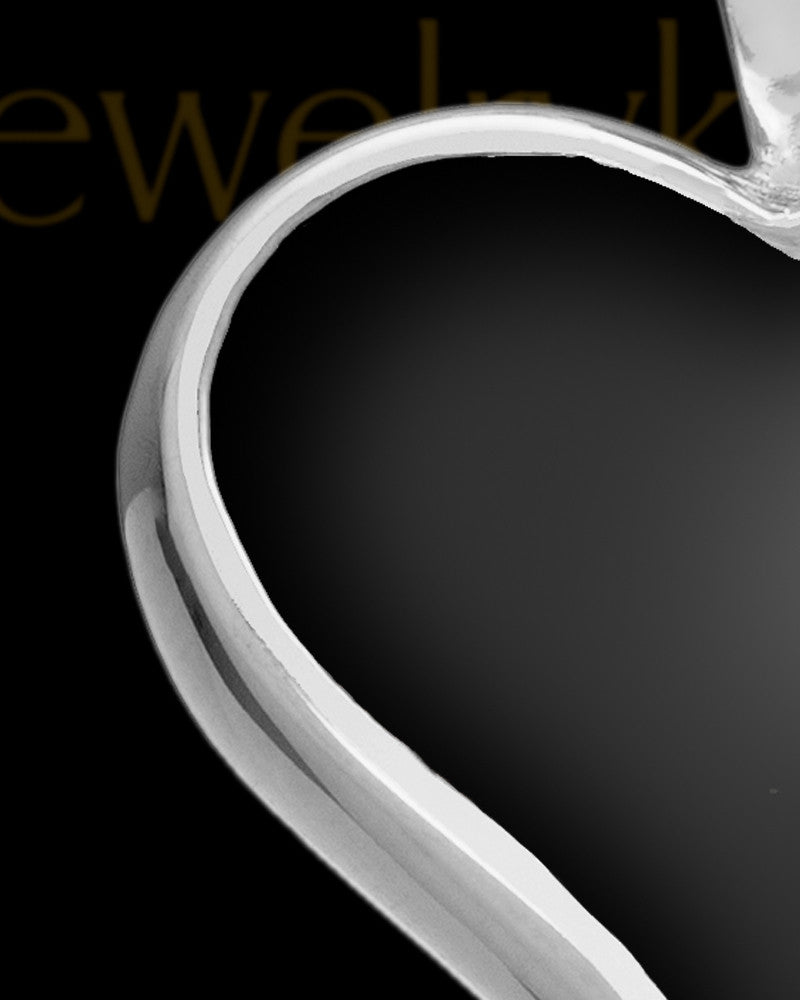 Ash Keepsake Sterling Silver Ebony Heart Keepsake