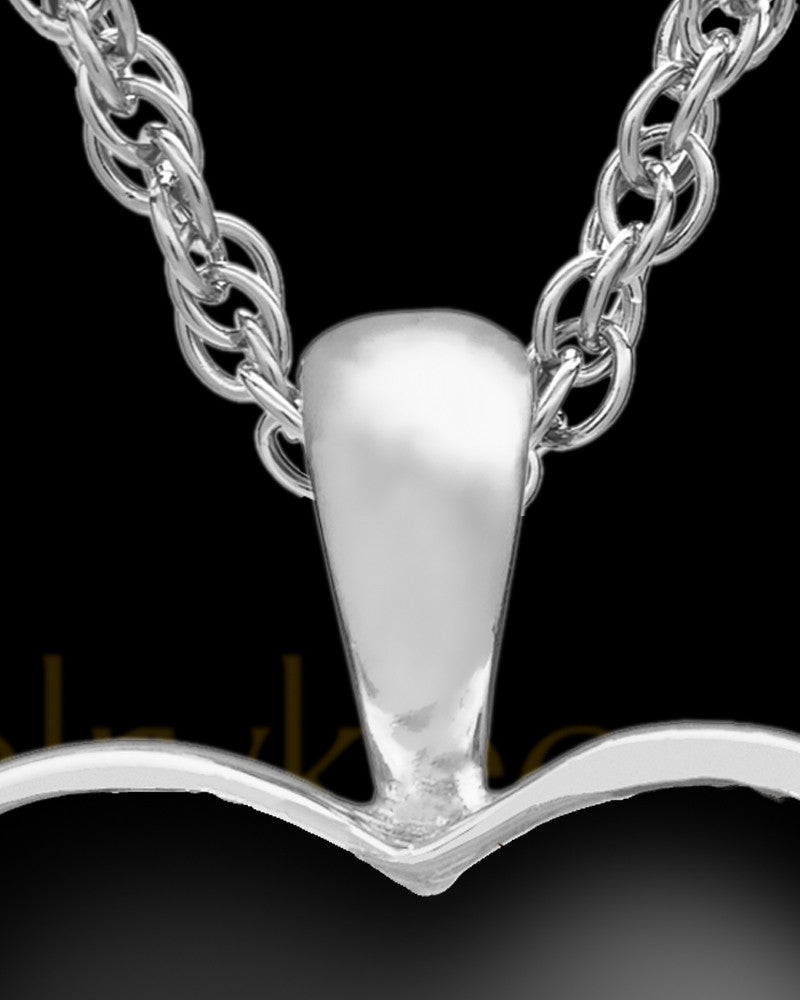Ash Keepsake Sterling Silver Ebony Heart Keepsake