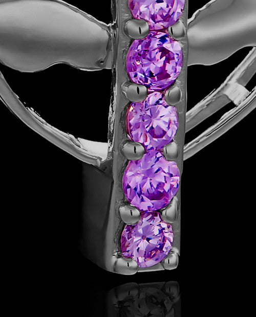 Black Plated Purple Free Spirit Keepsake Jewelry
