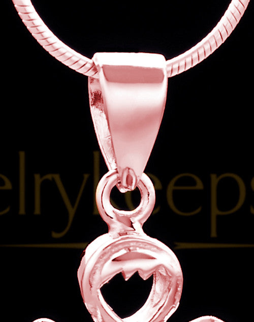 Rose Gold Heavenly Attendant Cremation Urn Pendant
